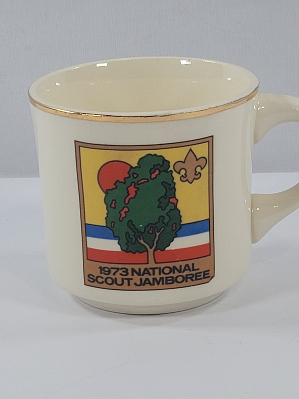Vintage Boy Scouts of America 1973 National Scout Jamboree Mug Cup Ceramic BSA